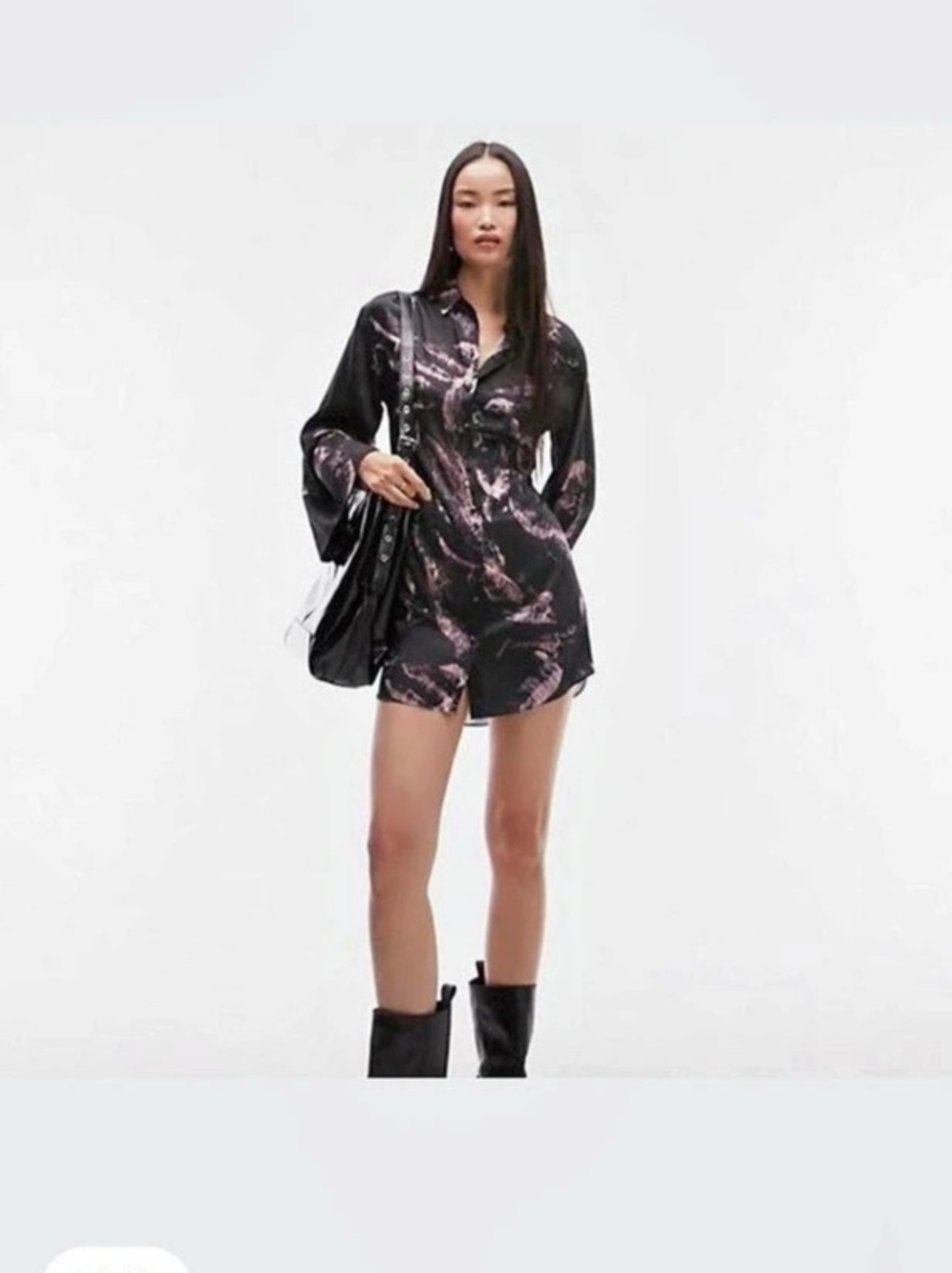 TOPSHOP Abstract Print Mini Dress
